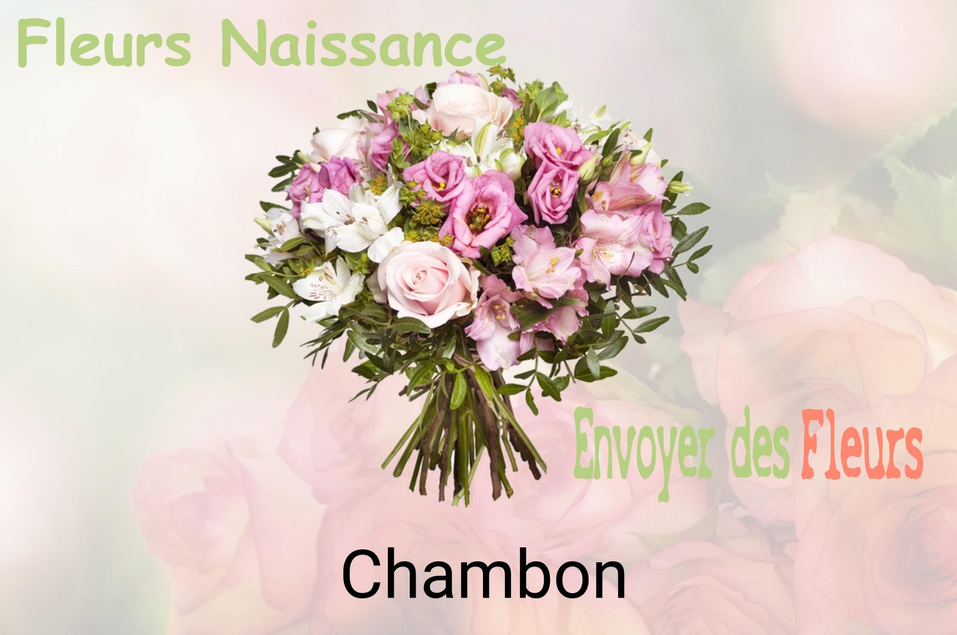 Bouquet de fleurs de naissance livré à Chambon